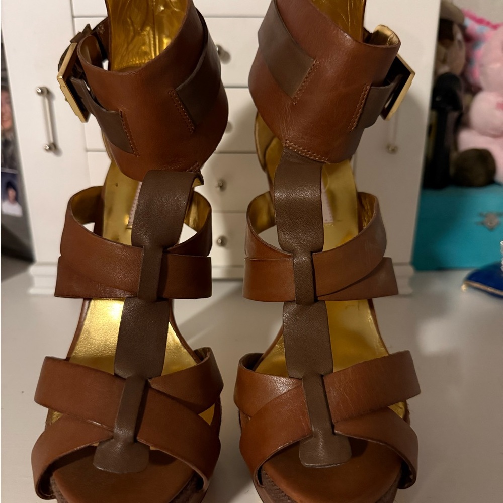 Ted Baker London Brown Strappy Heels